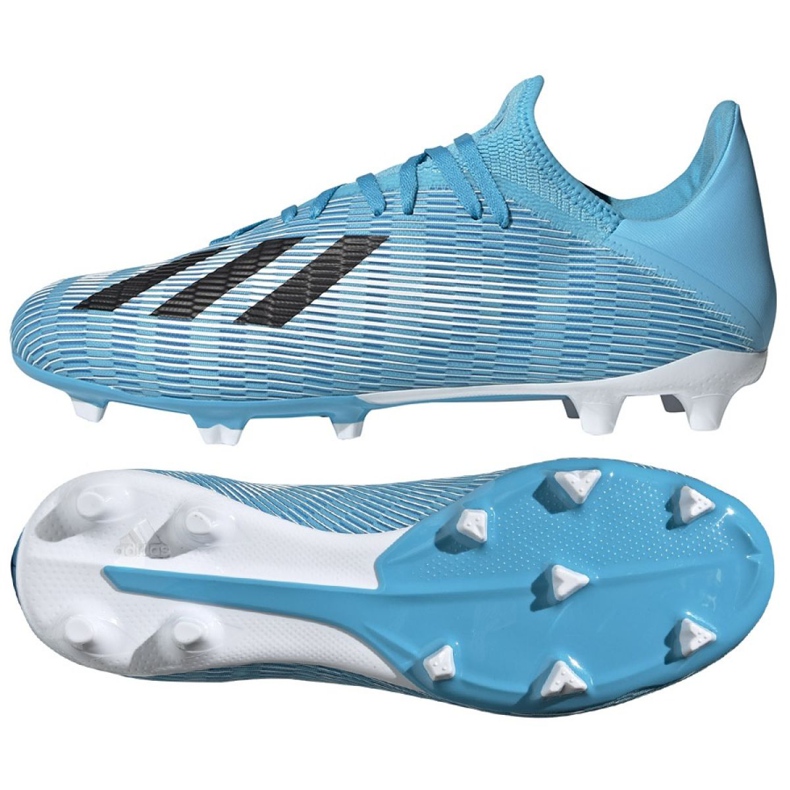 Adidas X 19.3 Fg M F35383 jalkapallokengät harmaa sininen