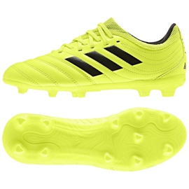 Adidas Copa 19.3 Fg Jr F35466 jalkapallokengät keltainen keltainen