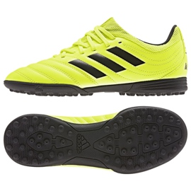 Adidas Copa 19.3 Tf Jr F35463 jalkapallokengät keltainen keltainen