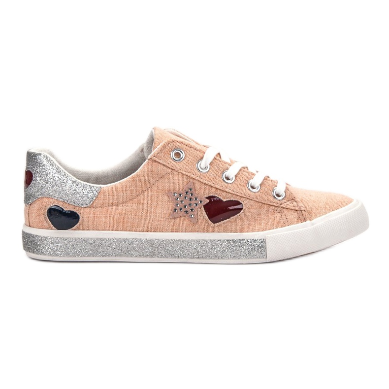 Kylie Glitterillä varustetut lenkkarit oranssi