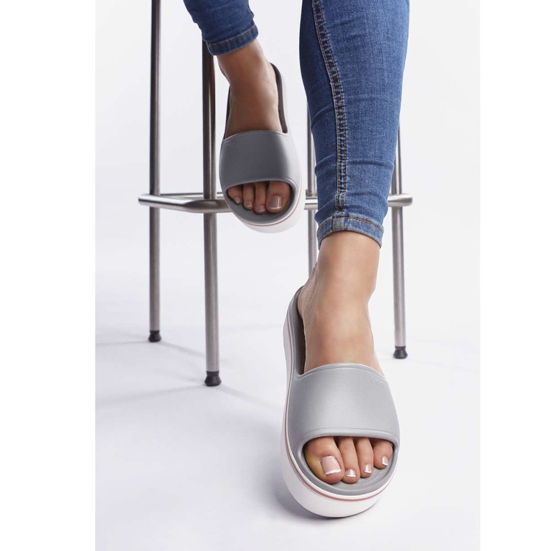 Crocs Crocband Platform Slide 04M vaaleanharmaa ruusu