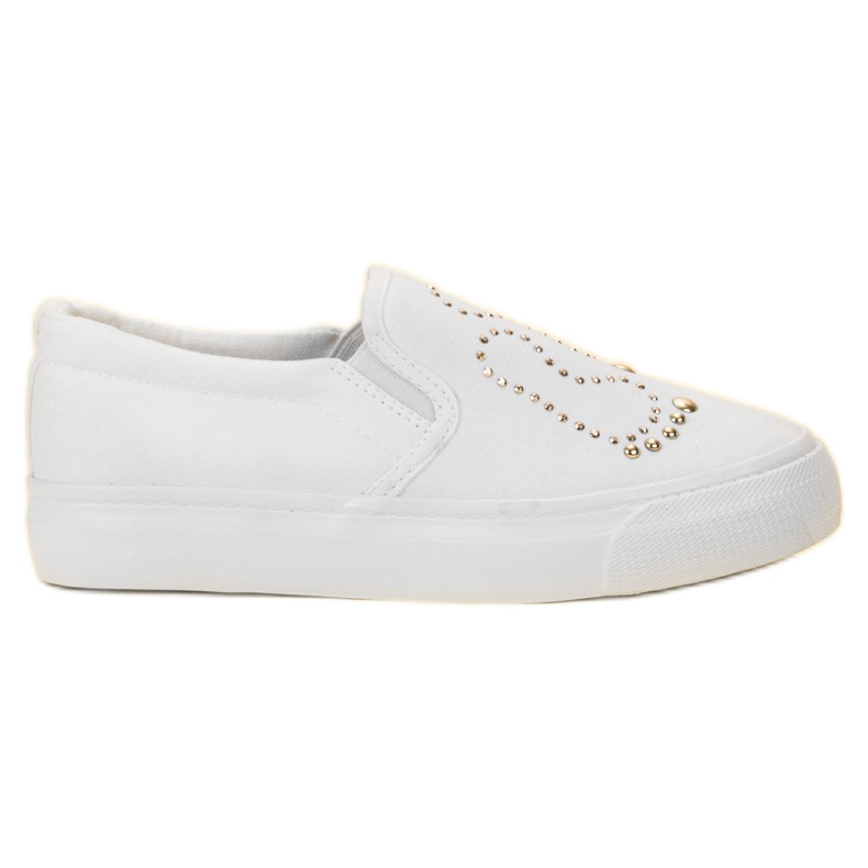 J. Star Sliponit tekojalokivillä valkoinen