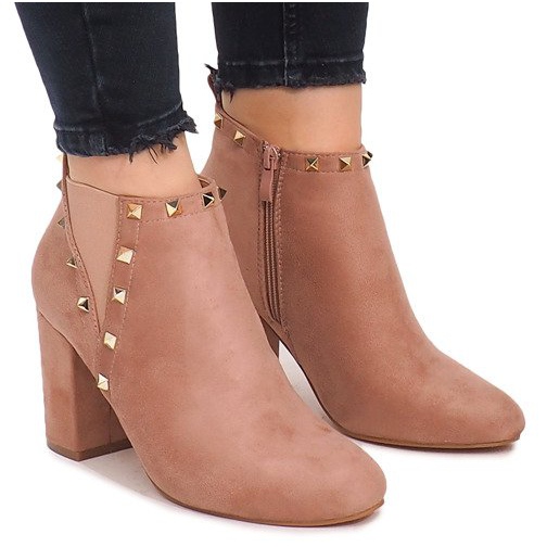 Saappaat postitse F3626 Pink vaaleanpunainen