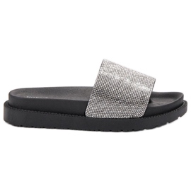 SHELOVET Tossut kristalleilla musta