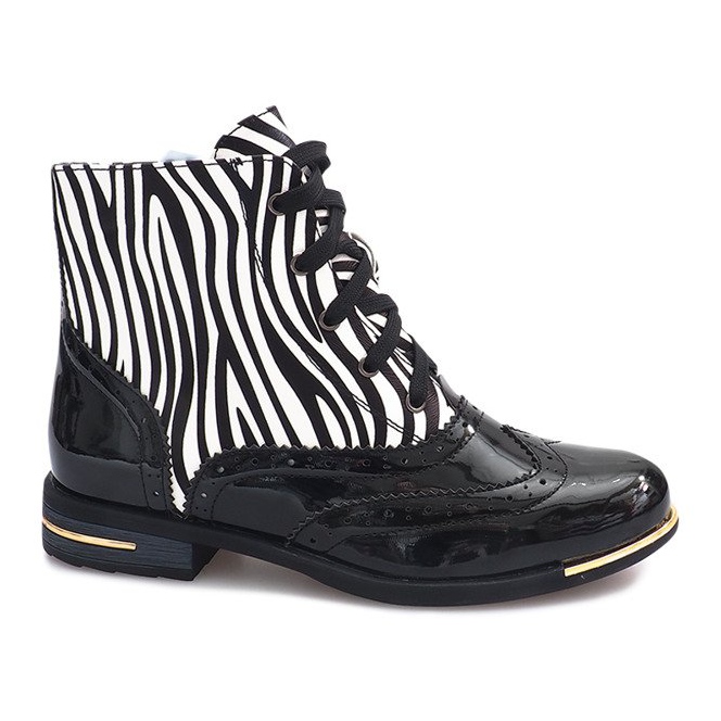 Zebra 6722-1 Musta saapas valkoinen