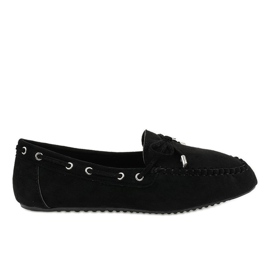 Mustat mokkasiinibaleriinit, joissa keula XW9100