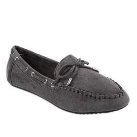 Harmaat mokkasiinibaleriinit, joissa keula XW9100