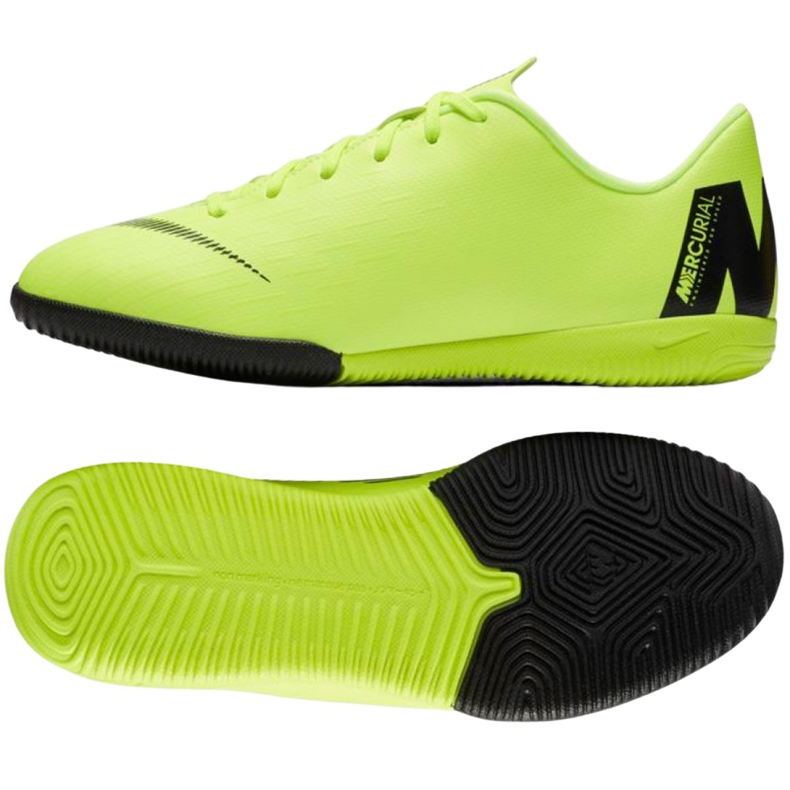 Nike Mercurial VaporX 12 Academy Gs Ic Jr AJ3101 701 vihreät kengät
