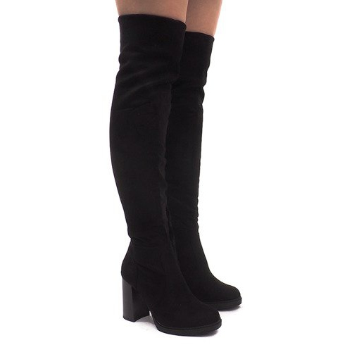 Suede saappaat postissa SU-2730 musta