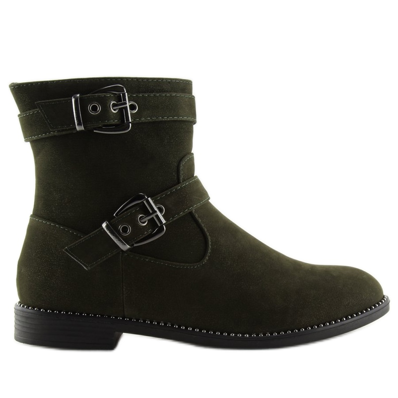 Vihreät litteät saappaat MB188-266 Vihreä