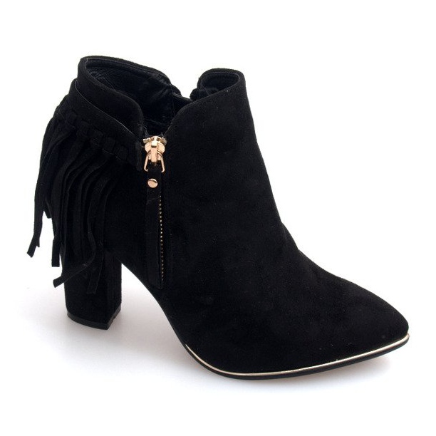 Suede korkokengät A989 musta