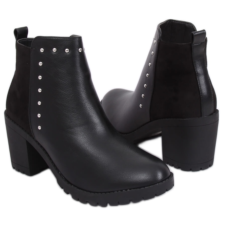 Saappaat vakaalla kantapäällä musta Y8163 musta