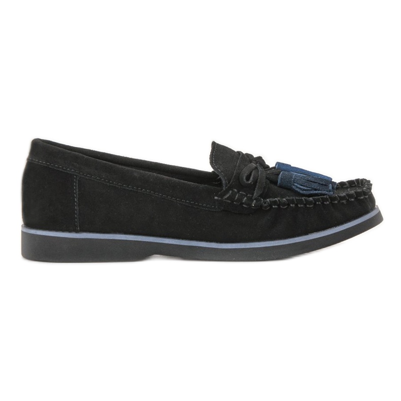 Filippo Nahkaiset lenkkarit, joissa on hapsut musta