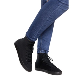 Korkeavartiset tennarit Lycra B113B Musta