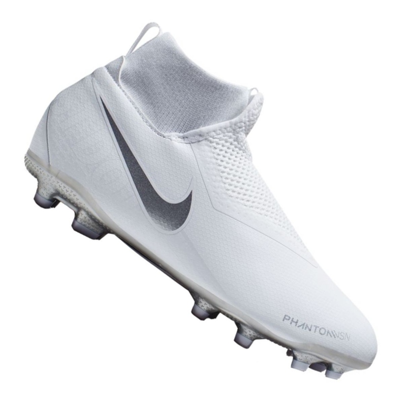 Nike Phantom Vsn Academy Df Mg Jr AO3287-100 jalkapallokengät valkoinen valkoinen
