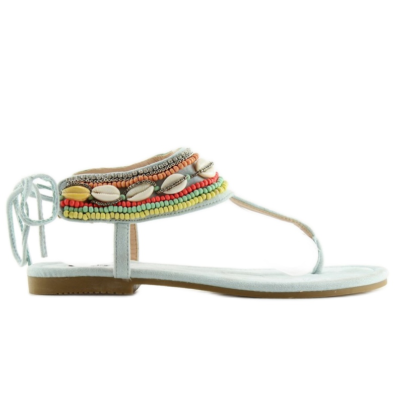 Siniset sandaalit helmillä 8241 L.BLUE II-GAT sininen monivärinen