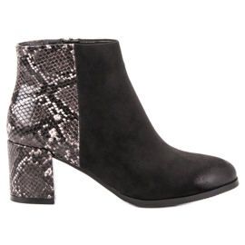 Vinceza Animal Print Boot musta keltainen