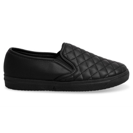 Tikatut lenkkarit Slip On 5077 Musta