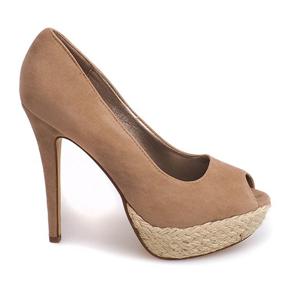 Espadrilles-korkokengät 55-443 Beige