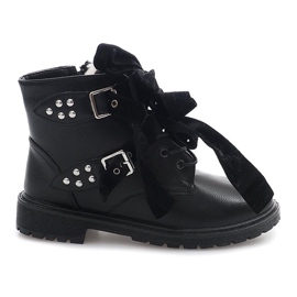 Lämpimät ylelliset saappaat TL0129-1 musta