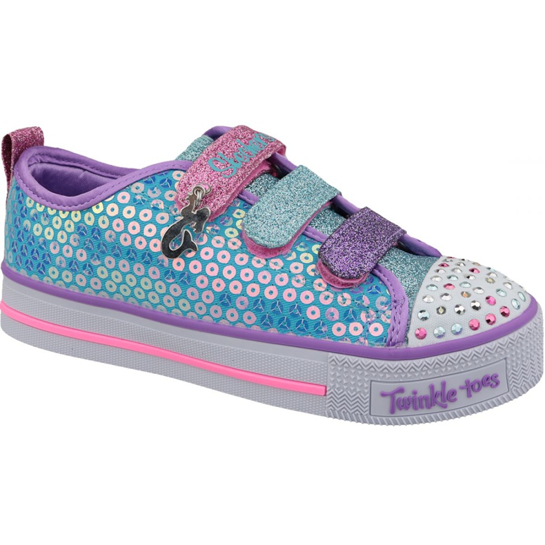 Skechers Twinkle Lite Jr 20062L-TQMT siniset kengät sininen monivärinen