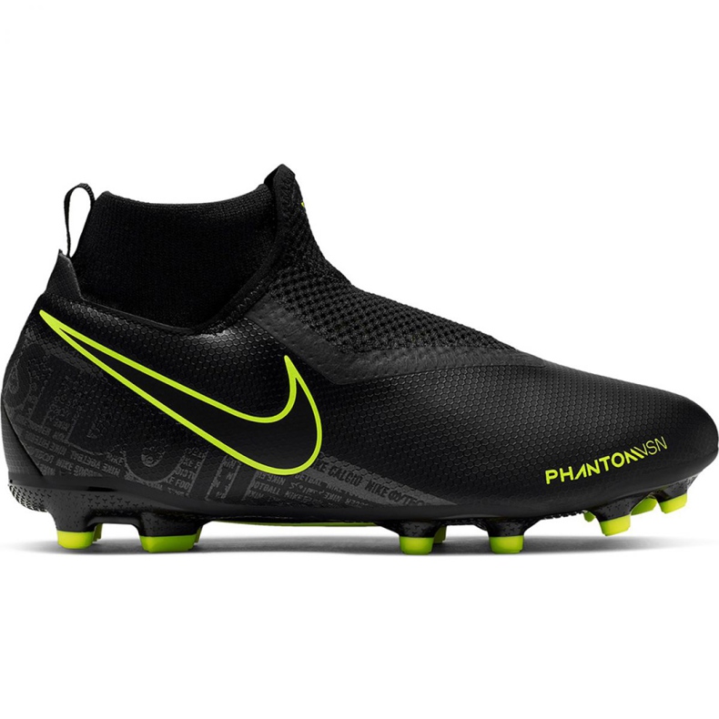 Nike Phantom Vsn Academy Df FG / MG Jr AO3287-007 jalkapallokengät musta musta