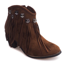 Yhdistetyt saappaat Fringe Boho 99-105 Camel ruskea