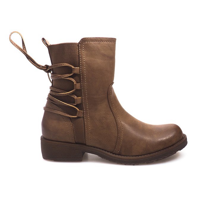 Korkeat saappaat 55435 Khaki monivärinen vihreä