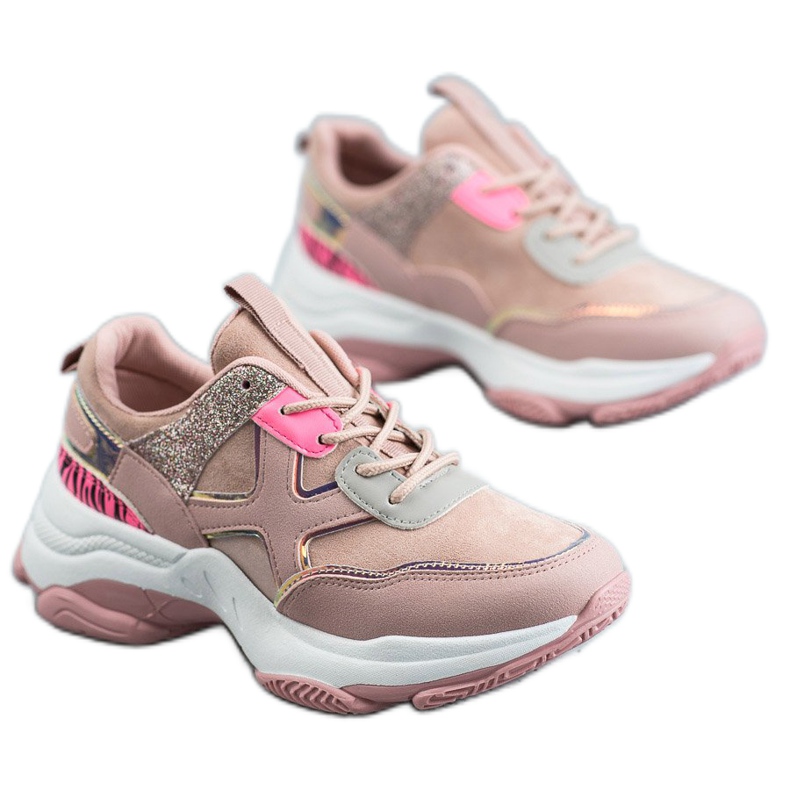 SHELOVET Muodikkaat urheilukengät vaaleanpunainen