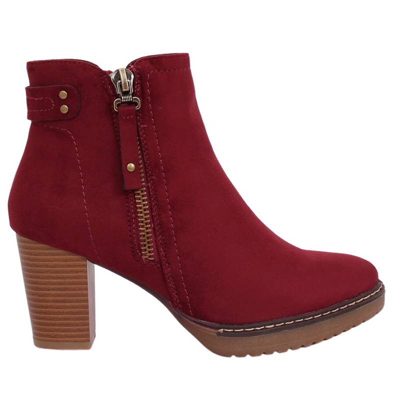 Korkokengät mokkanahkainen 8B856 Viini punainen