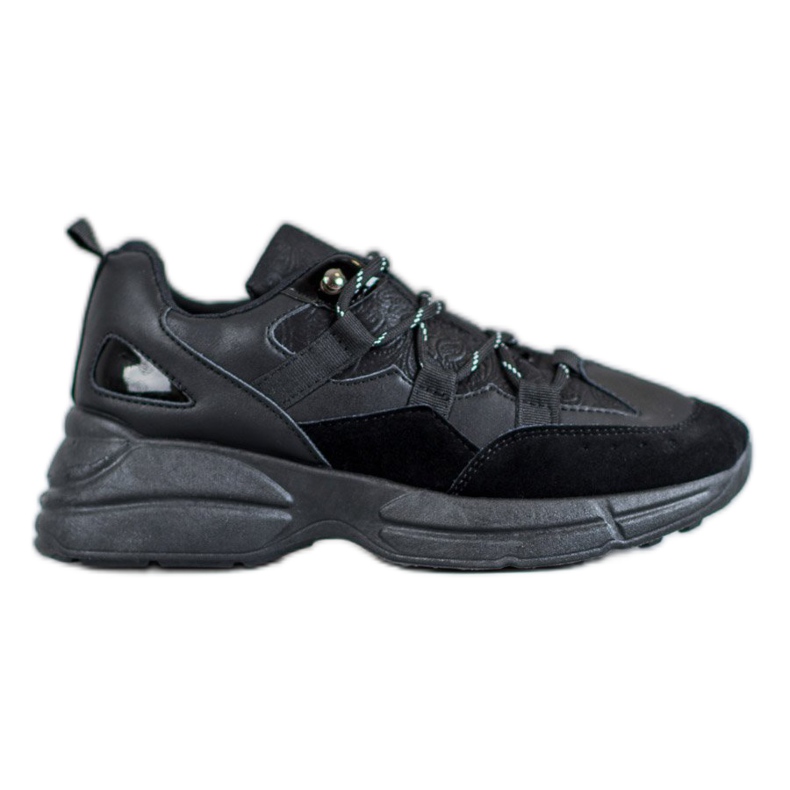 Muto Urheilukengät glitterillä musta