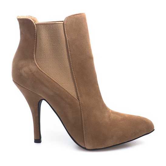 Saappaat korkokengillä 3845-2 Khaki monivärinen