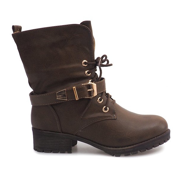 Workery 6616 Khaki -saappaat vihreä