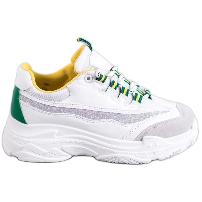 SHELOVET Valkoiset lenkkarit glitterillä valkoinen