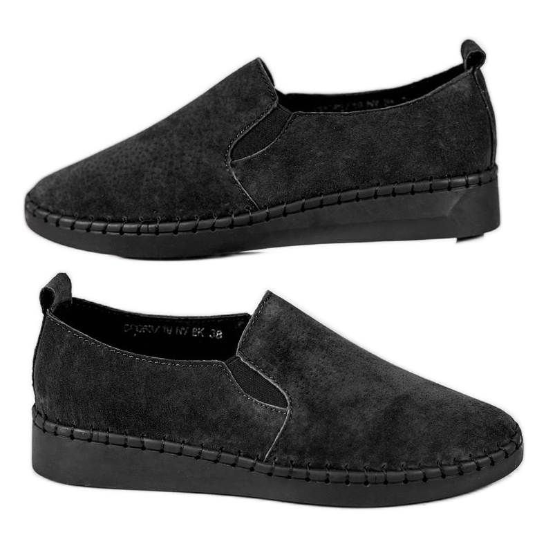Filippo Nahka Slip On Lenkkarit musta