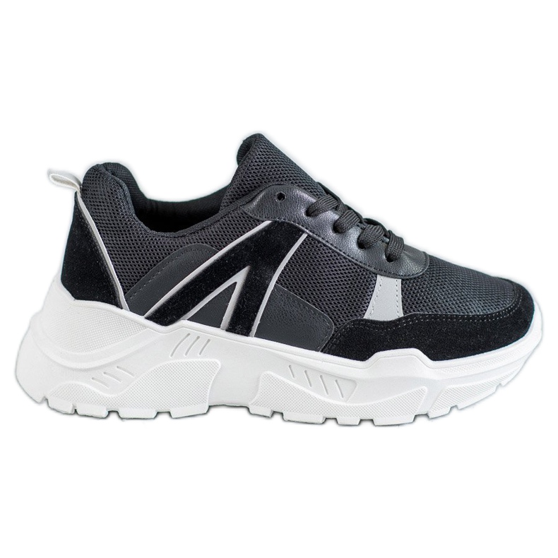 SHELOVET Sidotut jalkineet alustalla musta