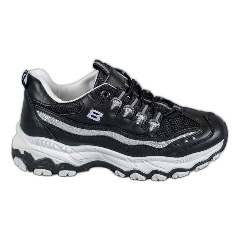 Yes Mile Glitterillä varustetut lenkkarit musta