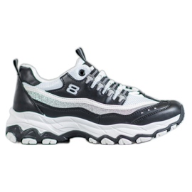 Yes Mile Glitterillä varustetut lenkkarit valkoinen musta