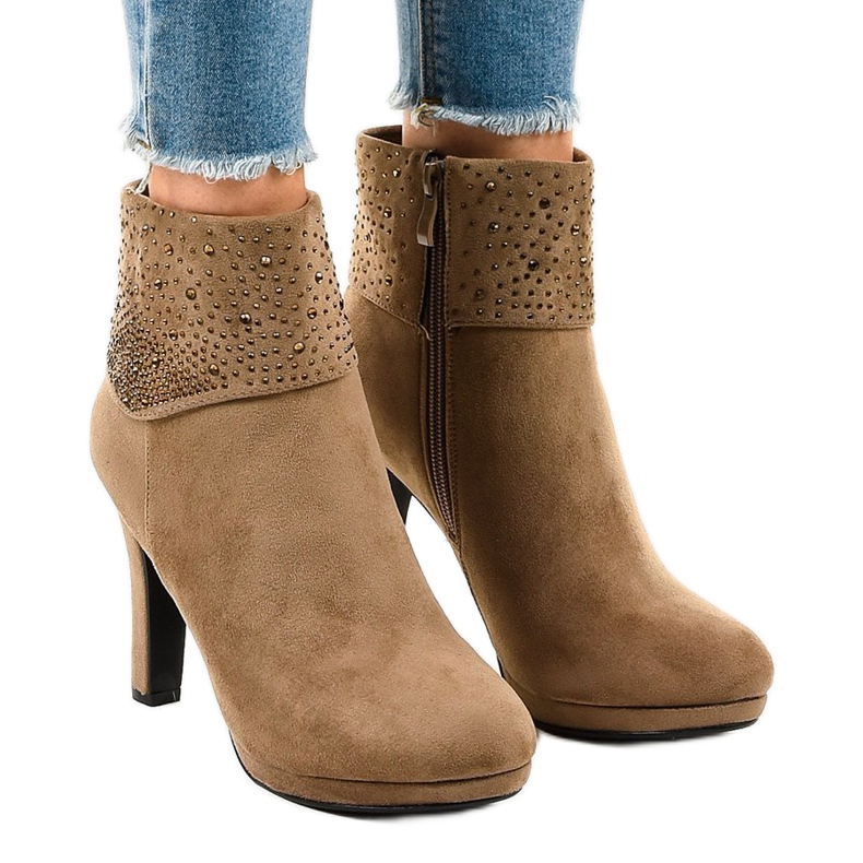 Khaki -mokkanahkaiset nilkkurit SQ15 -pylväässä monivärinen vihreä