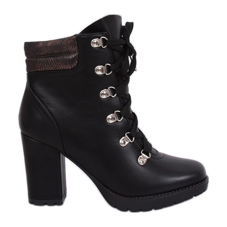 Mustat korkokengät 8992-PU Musta