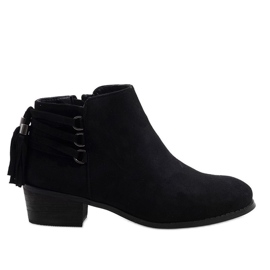 Mustat mokkaeristetyt saappaat SJ1819-1