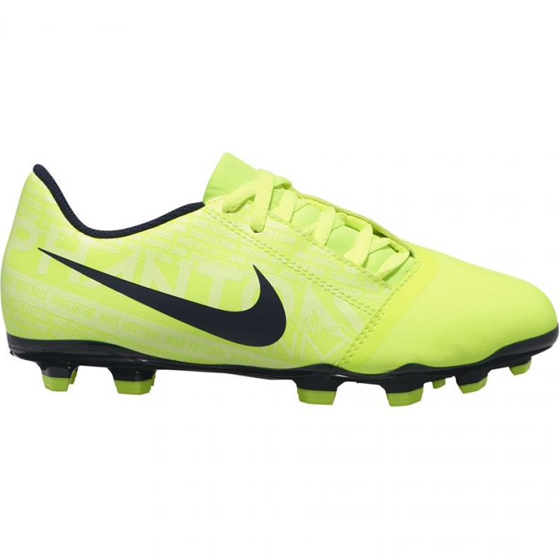 Nike Phantom Venom Club Fg Jr AO0396-717 jalkapallokengät keltainen keltainen