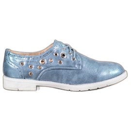 SHELOVET Sidotut kengät Eco -nahkaa sininen