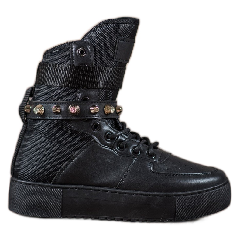 Diamantique Korkeat mustat saappaat