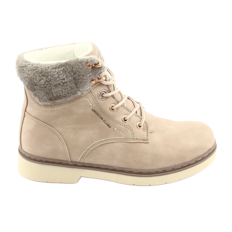 American Club American Boots Naisten pitsi -UP beige RH47