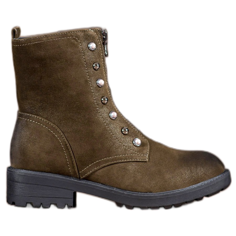 S. BARSKI Korkeat saappaat helmillä vihreä