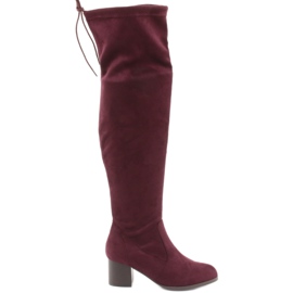 M.Daszyński Polvipohjaiset mokkanahkakengät punainen M.Daszyński Polvipohjaiset mokkanahkakengät punainen