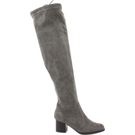 M.Daszyński Polvipohjaiset mokkanahkakengät harmaa M.Daszyński Polvipohjaiset mokkanahkakengät harmaa