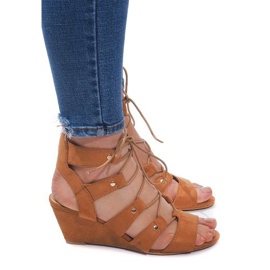 Pitsi-up kiila sandaalit LL-115 Camel ruskea Pitsi-up kiila sandaalit LL-115 Camel ruskea