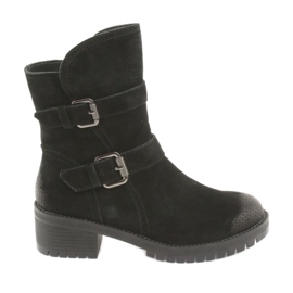 M.Daszyński Mustat mokkanahkaiset saappaat Daszyński 161 M.Daszyński Mustat mokkanahkaiset saappaat Daszyński 161